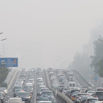 Vehicle emissions are thought to contribute about 40 per cent of Beijing’s air pollution. Photo: EPA-EFE