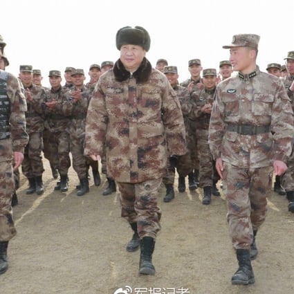 President Xi Jingping visits the Central Theatre Command ahead of nationwide winter exercises. Photo: Weibo