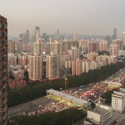 Image showing Beijing-Hong Kong-Macau expressway in the Futian district in Shenzhen, shot from a drone. 20DEC17 SCMP / Roy Issa