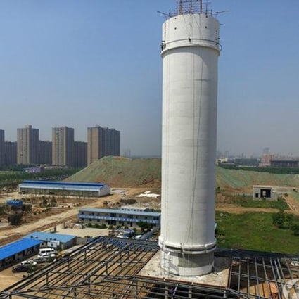 The tower pictured while under construction in Xian. Photo: Handout