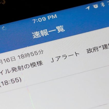 NHK’s false alarm about a North Korean missile launch. Photo: Reuters
