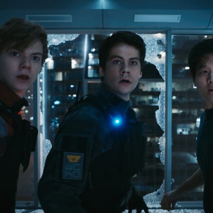 From left: Thomas Brodie-Sangster, Dylan O'Brien and Ki Hong Lee in a still from Maze Runner: The Death Cure (category: IIB), directed by Wes Ball. Roza Salazar co-stars