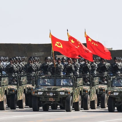 US defence secretary Jim Mattis has declared China and Russia bigger threats to the US than terrorism, and has called for the ‘lethality’ of the American military force to be increased. Pictured: Chinese soldiers in July last year. Photo: AFP/China OUT