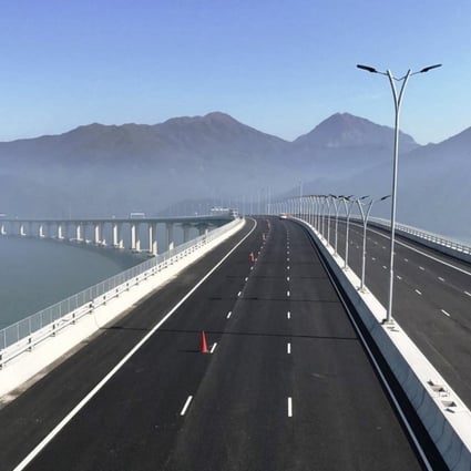 The bridge is expected to cut down travelling time between Lantau Island and Zhuhai in Guangdong province from four hours to 45 minutes. Photo: Information Services Department
