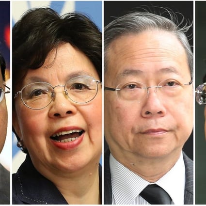 (Left to right) Andy Tsang, Margaret Chan, Lai Tung-kwok, and Dr Ko Wing-man are among those expected to be named to the influential body. Photos: SCMP