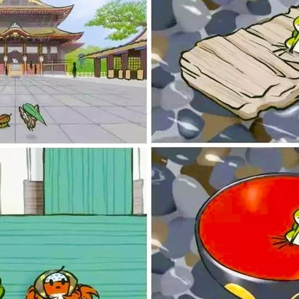 Scenes from the hit game ‘Travel Frog’. Photo: Cnfol.hk