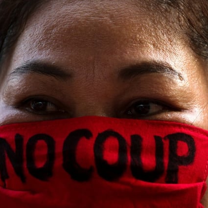 A pro-democracy protester takes part in a demonstration against the Thai junta delaying the general election, in Bangkok, on January 27. Photo: Reuters