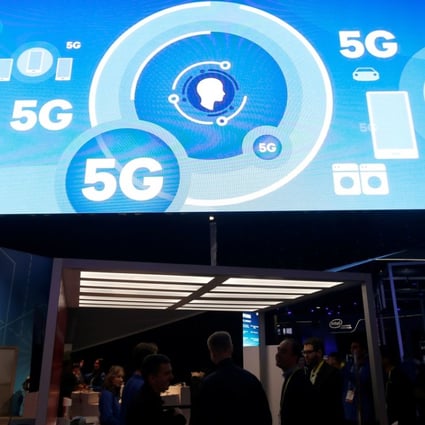 A video promotes the upcoming 5G mobile standard at a booth during last year’s CES trade show in Las Vegas. National security officials of the Trump administration are reportedly considering a plan for the federal government to build a nationwide 5G mobile network. Photo: Reuters