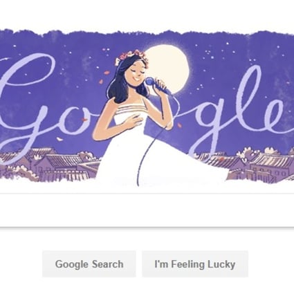 Google Doodle are celebrating what would have been singer Teresa Teng's 65th birthday. Photo: courtesy of Google