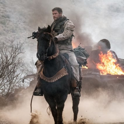 Chris Hemsworth as Captain Mitch Nelson in a still from 12 Strong (category: IIB), directed by Nicolai Fuglsig.