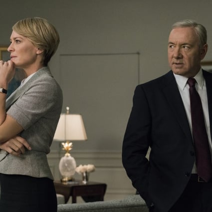 The new season of House of Cards will focus on Robin Wright (left), the Machiavellian wife of President Frank Underwood, played by Kevin Spacey (right), now that the actor has been written out of the series. Photo: Netflix