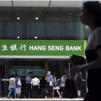 Hang Seng Bank Head Office located at Des Voeux Road in Central.