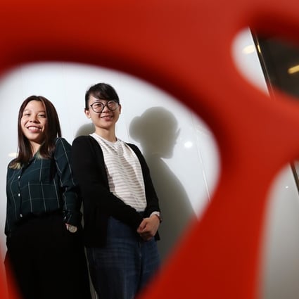 Koby Ko (left) and Bee Chow are Open University of Hong Kong students studying creative advertising and media design. University students in Hong Kong have numerous majors to choose from that can be of social benefit. Photo: Nora Tam
