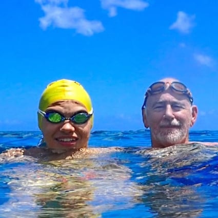 Bill and Kenneth Thorley – Ken coaches his son in open water swimming but balances pushing him and making sure he has fun. Photos: Handout