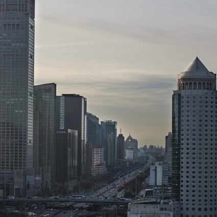 Clear skies over Beijing’s central business district last month. Photo: Agence France-Presse