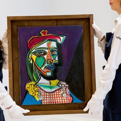 ‘Femme au béret et à la robe quadrillée (Marie-Thérèse Walter)’ was on display in Hong Kong from January 30 to February 2. Photo: Sotheby's