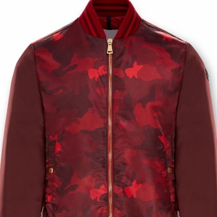 Moncler. This Lunar New Year special-edition jacket, in bright red and camouflaged with a dog motif, adds a festive touch to your look. Price on request