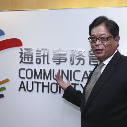 Huen Wong, chairman of the Communications Authority, handed in his notice on Friday. Photo: Xiaomei Chen