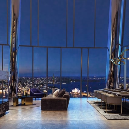 An artist’s rendering of what the penthouse at One Barangaroo will look like.