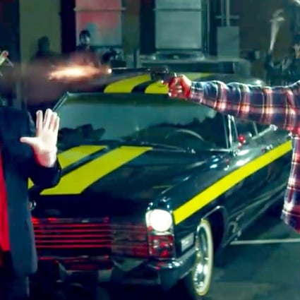 In Snoop Dogg’s Lavender music video he aims a toy pistol at a clown-faced character named Ronald Klump. 