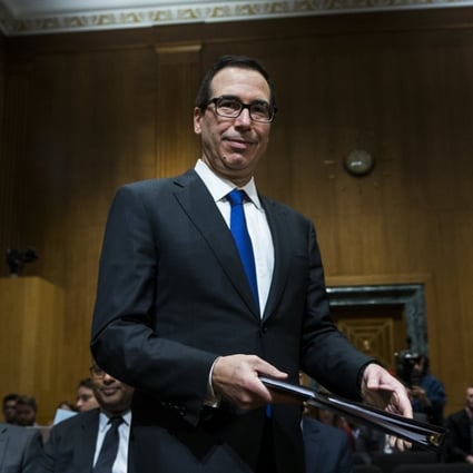 Treasury Secretary Steven Mnuchin prepares to testify before a Senate Finance Committee. He said sanctions against Russia for meddling in the 2016 US elections should be expected in the near future. Photo: EPA-EFE
