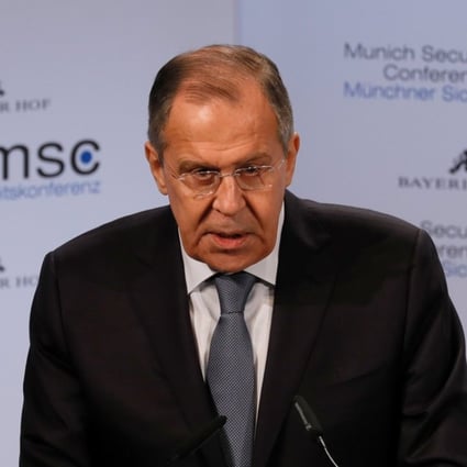 Sergey Lavrov speaking at the Munich Security Conference. Photo: EPA