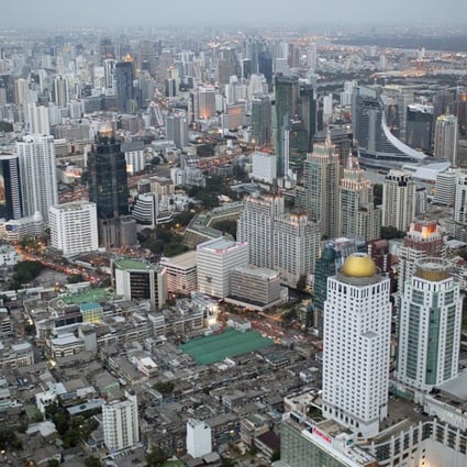 A view over the Khlong Tan Nuea district of Bangkok, Thailand. The country has become the third most popular market for Chinese property investors, thanks to low costs and high rental yields. Photo: Bloomberg.