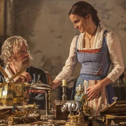 Emma Watson as Belle and Kevin Kline as Maurice in Beauty and the Beast, the year’s second highest-grossing film. Photo: Laurie Sparham/Disney/AP