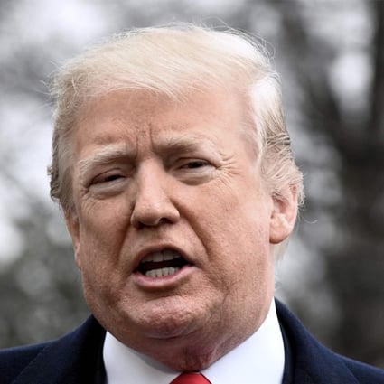 US President Donald Trump takes questions from the media as he departs the South Lawn of the White House in Washington his way to that annual Conservative Political Action Conference (CPAC) on Friday. Photo: AFP