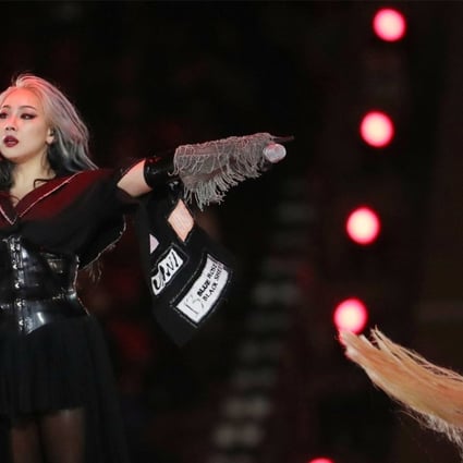 South Korean singer CL takes to the stage during the closing ceremony of the PyeongChang Olympics. Photos: Reuters