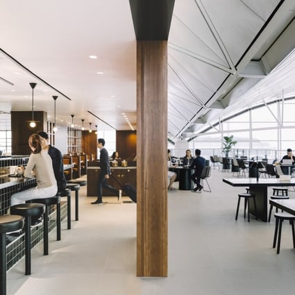 Cathay Pacific's new lounge, The Deck, at Hong Kong International Airport’s Terminal 1, features an L-shaped, open area dubbed The Terrace. 