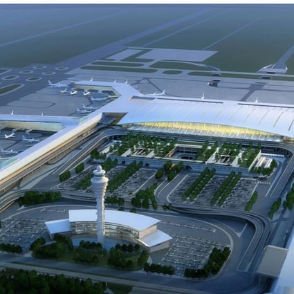 An artist’s impression of the new terminal at Guangzhou Baiyun International Airport. Photo: Handout