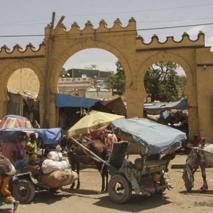 Moorish-style arches surround the enormous Kafira Market in Dire Dawa’s old town. Picture: James Jeffrey