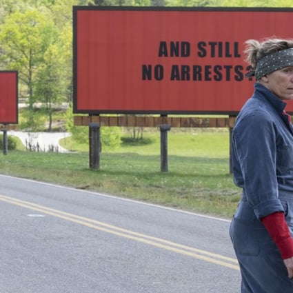 Frances McDormand in a scene from Three Billboards Outside Ebbing, Missouri, which is nominated for an Oscar for best picture. Photo: Fox Searchlight via AP
