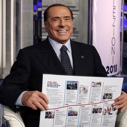 Italy’s former prime minister and leader of Forza Italia party Silvio Berlusconi. Photo: EPA