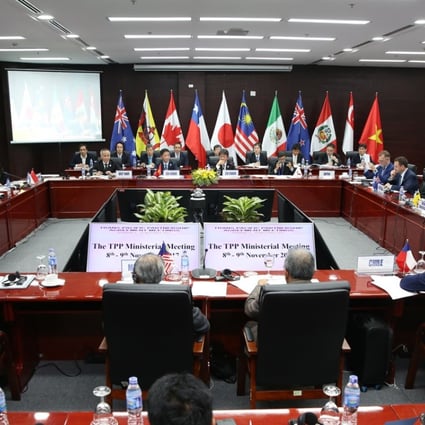 Trade ministers and delegates from the remaining members of the Trans Pacific Partnership (TPP) attend a meeting in the central Vietnamese city of Da Nang in 2017. File photo: AFP