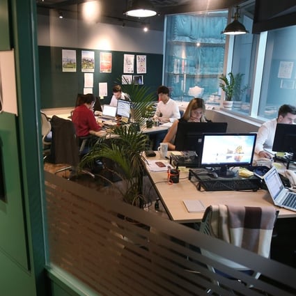Inside Blueprint, a co-working space opened recently by Swire at Dorset House in Taikoo Place, in Hong Kong’s Quarry Bay. Photo: SCMP