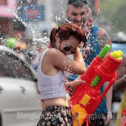 The Local Administration Department has advised women to dress modestly during the Songkran holiday, or risk sexual harassment and assault. Photo: Bangkok Post