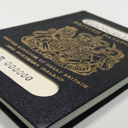 The original ‘blue’ British passport, which was subsequently replaced by the burgundy EU British passport. Photo: Reuters