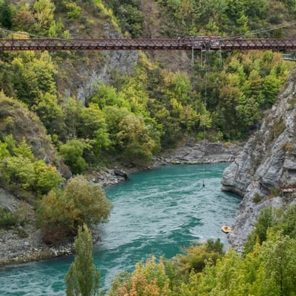 The Kawarau Bridge, near Queenstown, on New Zealand’s South Island, is the site of the world’s first commercial bungee jump. Pictures: Alamy