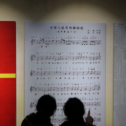 China imposed the national anthem law on Hong Kong last year by inserting it into Annex III of the city’s mini-constitution. Photo: AFP