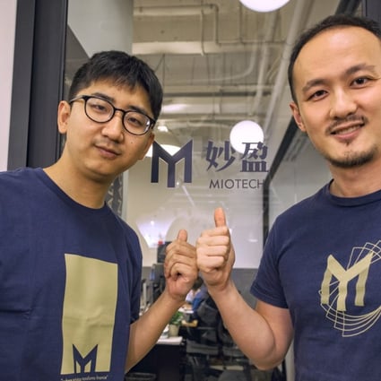 Liu Tao, left, and Jason Tu Jianyu, co-founders of MioTech, which visualises data for banks and asset managers, feature on the list. Photo: Handout
