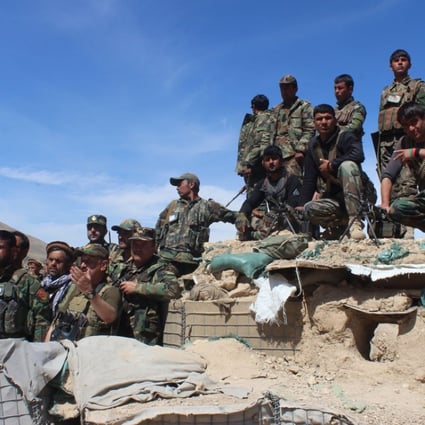 This photograph taken on Saturday shows Afghan security forces taking part in a military operation in Jurm district in Badakhshan province. Two Chinese militants were reported to have been among at least seven people killed in anti-terror operations in the region. Photo: AFP