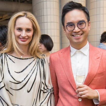 Lauren Santo Domingo, co-founder of Moda Operandi, and Hong Kong entrepreneur Adrian Cheng at the opening of a K11 exhibition during Art Basel last week. Photo: Leung Hon Ching