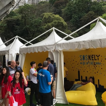 Support group KELY is on-hand at the Hong Kong Sevens to offer support to young people. Photo: Handout