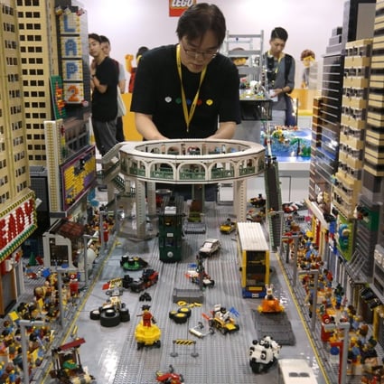 A Lego cityscape at a show in Hong Kong. The fund that manages the wealth of the toy company’s owners is looking to invest in London property. Photo: Dickson Lee