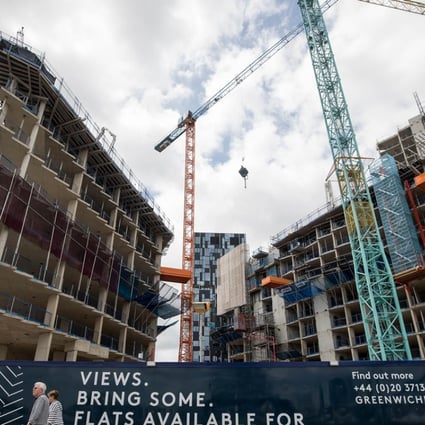 Under construction residential flats at the Greenwich Peninsula site in London, in July 2017. Photo: Bloomberg
