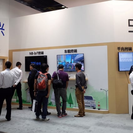 A ZTE booth at an expo in Beijing. Photo: Reuters