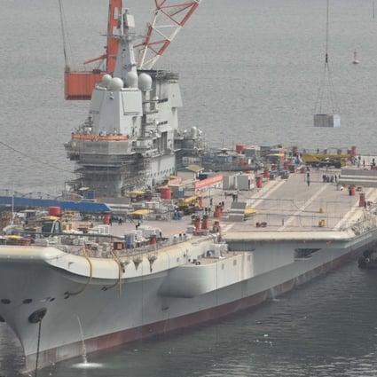 The new aircraft carrier was launched in April last year and could join the navy as early as the end of this year. Photo: ImagineChina