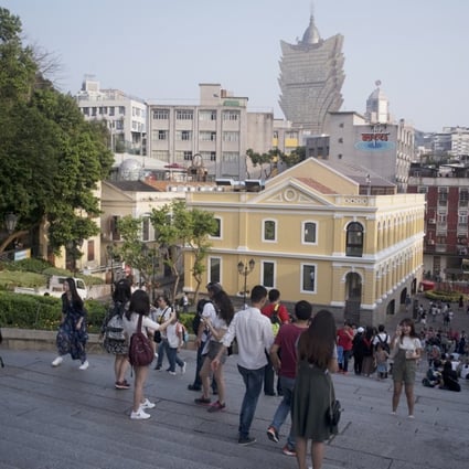 Visitor arrivals to Macau grew 5.4 per cent to reach 32.6 million last year, according to the city’s tourism bureau. Above, a view of the city from the Ruins of St Paul’s. Photo: Xiaomei Chen
